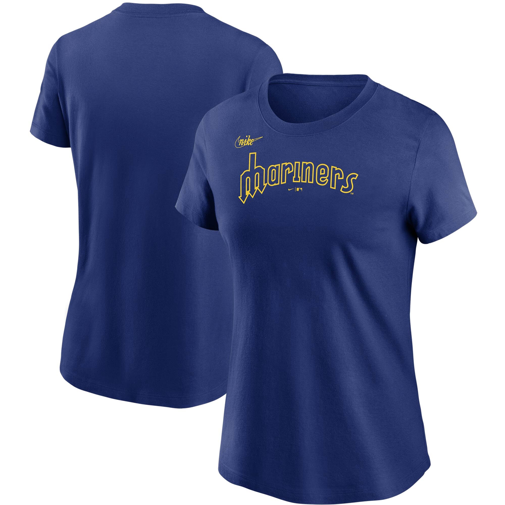 Seattle Mariners Nike Women's Cooperstown Collection Wordmark T-Shirt Royal